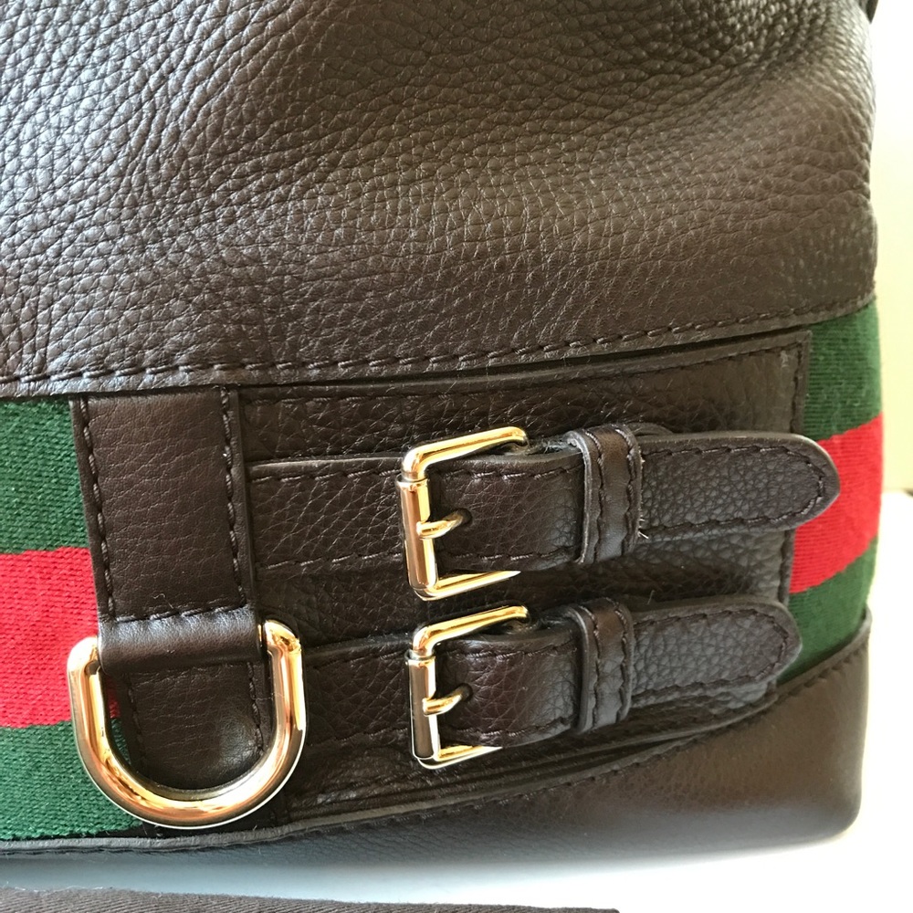 Gucci luggage overnight weekender! Leather! Rare! - Picture 4 of 7
